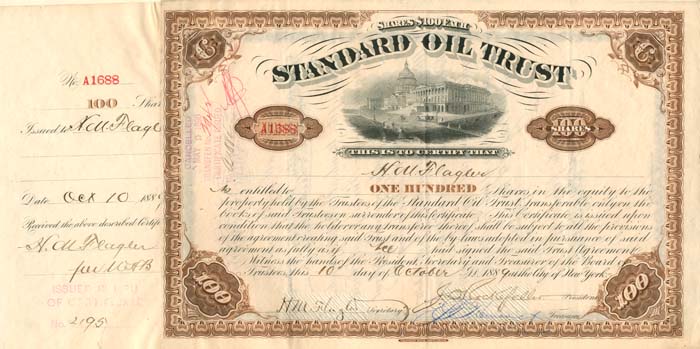 Standard Oil Trust transferred to Geo. N. and George H. Lincoln